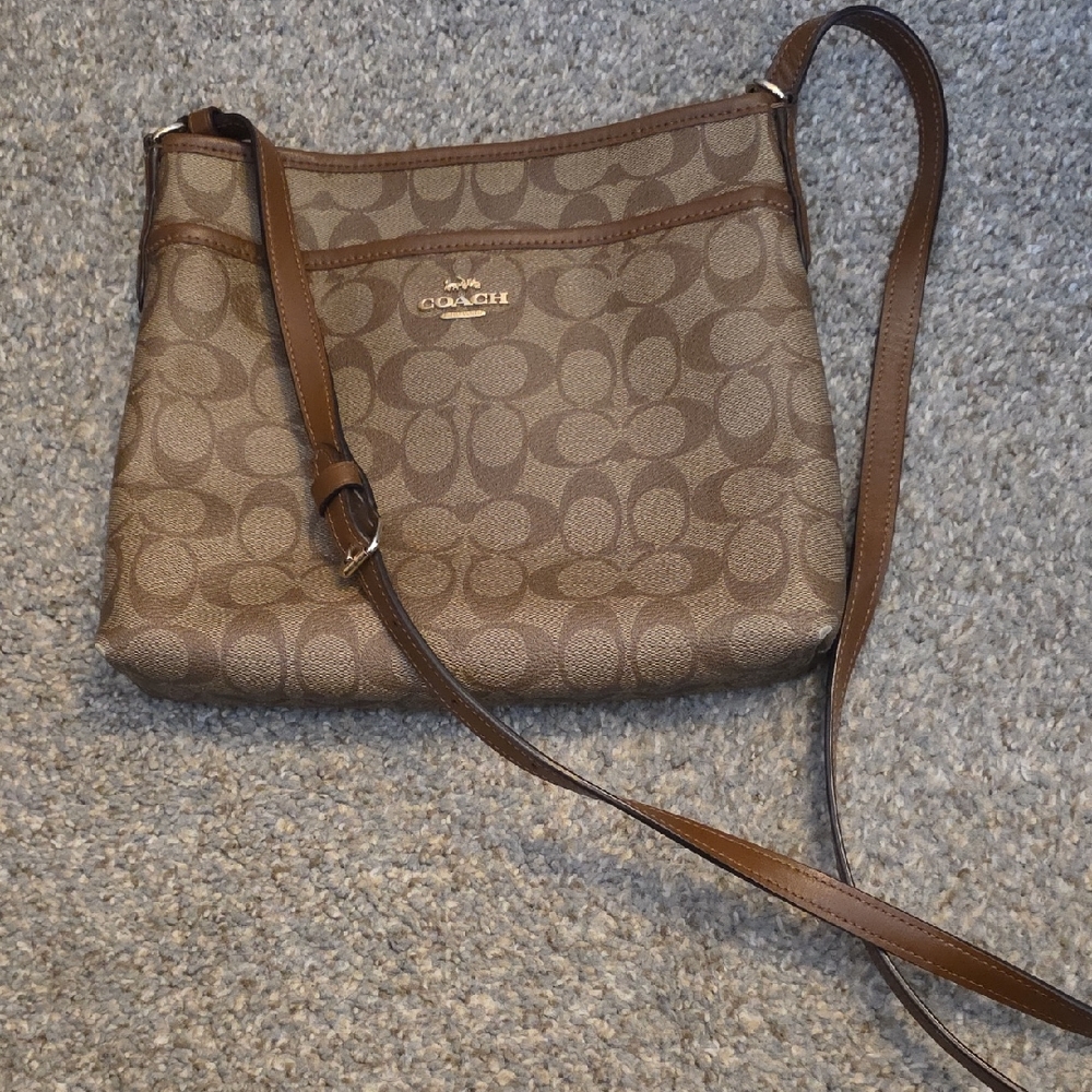 Coach Signature Brown Crossbody Bag